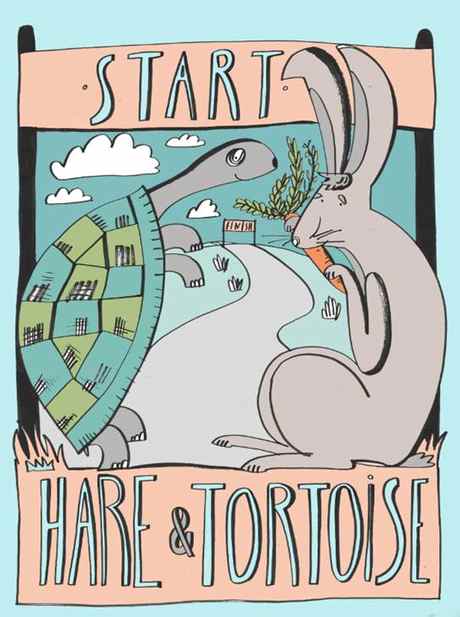 hare and tortoise illustration NST provided