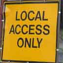 local access only st denys roadworks sign