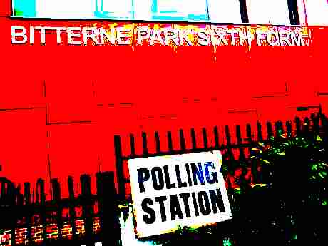 polling station bitterne park sixth form stylised