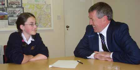 John Denham MP meets Alice Weavers, Youth MP