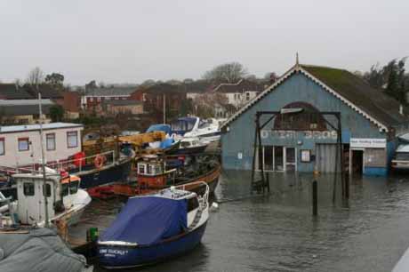 Dyers boatyard flooded