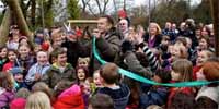 chris packham opens new woodmill play area